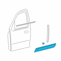 OEM Mercury Mariner Body Side Molding Diagram - 5E6Z-7820878-AAPTM