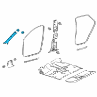 OEM 2015 Lexus NX200t GARNISH Assembly, Front Pillar Diagram - 62210-78010-A1