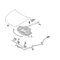 OEM 2016 Infiniti Q70 Stud-Ball, Gas Stay Diagram - 90456-6AK0A