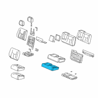 OEM 2009 Hummer H2 Pad, Rear Seat Cushion Diagram - 19127647