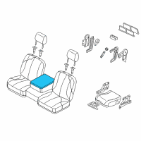 OEM Dodge Cover-ARMREST Bin Diagram - 1DK741D5AA