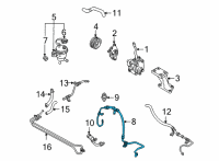 OEM Mercury Pressure Hose Diagram - 6L8Z-3A719-E