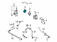 OEM Mercury Mariner Pulley Diagram - YL8Z-3A733-BA