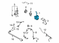 OEM 2005 Ford Escape Power Steering Pump Diagram - 6L8Z-3A696-BA