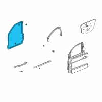 OEM 2001 Honda Odyssey Weatherstrip, R. FR. Door Diagram - 72310-S0X-A01