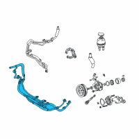 OEM 2001 Lexus LS430 Power Steering Pressure Feed Tube Assembly Diagram - 44410-50080