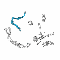 OEM Lexus LS430 Power Steering Return Tube Sub-Assembly, No.1 Diagram - 44406-50220