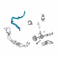 OEM 2003 Lexus LS430 Power Steering Return Tube Sub-Assembly, No.1 Diagram - 44406-50220