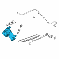 OEM 1999 BMW 528i Rear Window Wiper Motor Diagram - 61-62-8-361-640