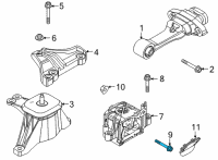 OEM 1995 Hyundai Elantra Front Door Inside Handle Rod Left Diagram - 81371-28500