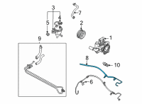 OEM Ford Escape Power Steering Hose Diagram - 5L8Z3A716K