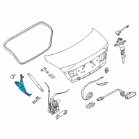 OEM 2017 Infiniti Q70 Hinge Trunk RH Diagram - 84400-1MA0A