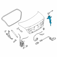 OEM 2013 Infiniti M56 Cylinder Set-Trunk Lid Lock Diagram - H4660-EG000