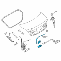 OEM 2013 Infiniti M56 Trunk Lid Lock Assembly Diagram - 84631-1MA0A