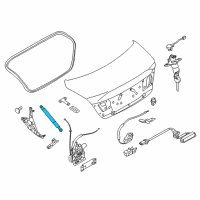 OEM Infiniti Q70 Stay Assembly - Trunk Lid Diagram - 84430-1PM5A