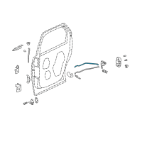 OEM Pontiac Aztek Rod-Rear Side Door Locking Diagram - 10412676