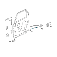 OEM Pontiac Aztek Rod-Rear Side Door Inside Handle Diagram - 10412678