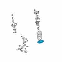OEM Lexus RX350 Insulator, Front Coil Spring, Lower RH Diagram - 48158-48040
