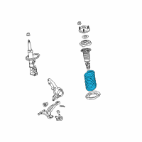 OEM Toyota Highlander Coil Spring Diagram - 48131-0E150