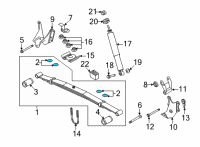 OEM 2021 Ford E-350 Super Duty Leaf Spring Insert Diagram - 2C3Z-5586-AA