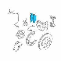 OEM BMW 128i Front-Disc Brake Pads Diagram - 34-11-6-797-859