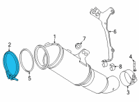 OEM Toyota Catalytic Converter Clamp Diagram - 17452-WAA01