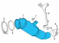 OEM 2022 Toyota GR Supra Catalytic Converter Diagram - 25051-WAA01