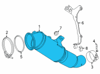 OEM Toyota GR Supra Catalytic Converter Diagram - 25051-WAA01