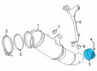 OEM Catalytic Converter Clamp Diagram - 90118-WA472