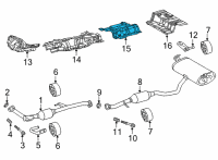 OEM 2022 Toyota Corolla Cross Heat Shield Diagram - 58153-0A040