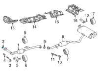 OEM 2022 Toyota Corolla Cross Converter & Pipe Gasket Diagram - 17451-75010