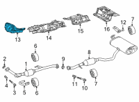 OEM 2022 Toyota Corolla Cross Heat Shield Diagram - 58151-0A030