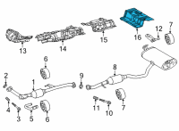 OEM 2022 Toyota Corolla Cross Heat Shield Diagram - 58327-0A020