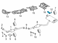 OEM 2022 Toyota Corolla Cross Rear Bracket Diagram - 17575-F2060