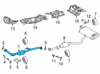 OEM 2022 Toyota Corolla Cross Converter & Pipe Diagram - 17410-F2310