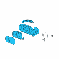 OEM 2007 Kia Sedona Outside Rear View Mirror Assembly, Left Diagram - 876104J001