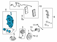 OEM 2022 Cadillac CT5 CALIPER ASM-FRT BRK (W/O BRK PADS & BRKT*TECH BRONZ Diagram - 84893059