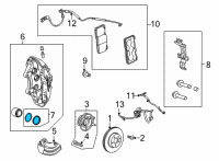 OEM Cadillac Caliper Seal Kit Diagram - 19207044