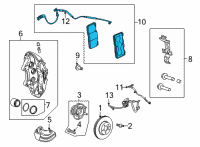 OEM 2022 Cadillac CT5 Brake Pads Diagram - 85143795