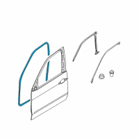 OEM 2012 BMW X6 Door Weatherstrip, Front Diagram - 51-76-7-221-840