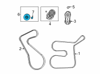 OEM 2021 Dodge Challenger Pulley-Idler Diagram - 68164932AD