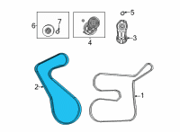 OEM 2020 Jeep Grand Cherokee Belt-SUPERCHARGER Drive Diagram - 68207171AD