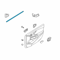 OEM 2011 Hyundai Elantra Weatherstrip-Front Door Belt Inside LH Diagram - 82231-3X000