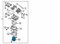 OEM 2022 Hyundai Elantra Motor & Fan Assembly-A/C Blower Diagram - 97113-AA010