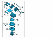 OEM 2022 Hyundai Elantra Blower Unit Diagram - 97100-AB010