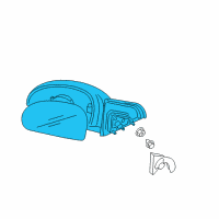 OEM 2007 Kia Spectra Outside Rear View Mirror Assembly, Right Diagram - 876202F301