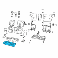 OEM Jeep Cherokee Seat Cushion Foam Diagram - 68290644AB