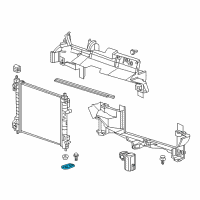 OEM Chevrolet Radiator Lower Bracket Diagram - 42511914