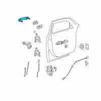 OEM Chevrolet HHR Handle, Outside Diagram - 15930505