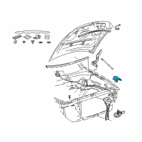 OEM 1998 Lincoln Navigator Lift Cylinder Support Bracket Diagram - F85Z-16A598-AC